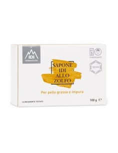 Idi Sapone Zolfo Pelle Grassa Detergente 100 Gr