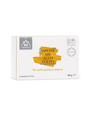 Idi Sapone Zolfo Pelle Grassa Detergente 100 Gr