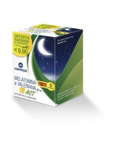 Melatonina + Forte 5 Complex e Valeriana ACT Integratore 60 Compresse