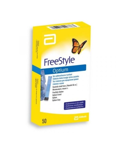 Freestyle Optium Strisce Reattive Glicemia 50 Pezzi