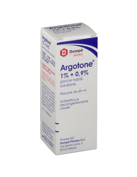 Gocce Nasali 1% Efedrina Antisettico Argento