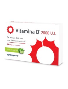 Vitamina D 2000 U.I. Integratore Sistema Immunitario E Ossa 84 Compresse Masticabili