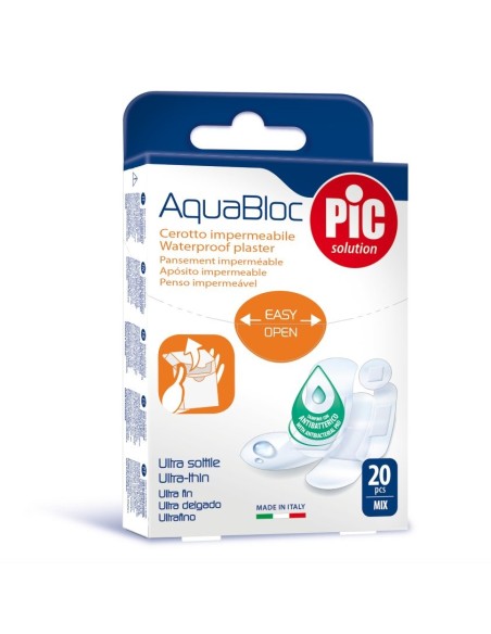 Cerotti Aquabloc Impermeabili 20 Pezzi Assortiti