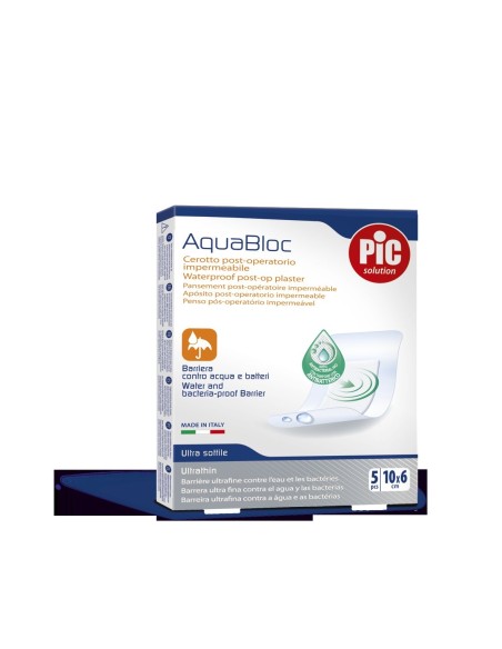 Cerotto antibatterico Pic Aquablock 10x6 - 5 pezzi