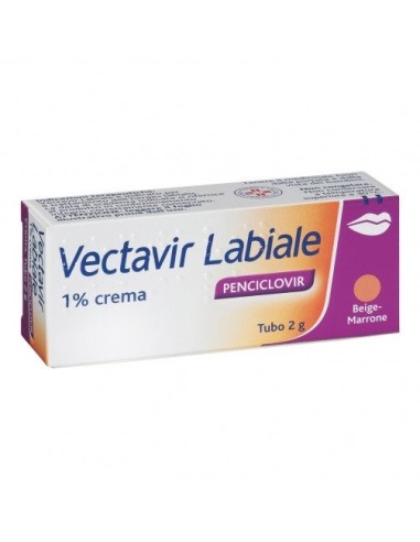 Crema antivirale penciclovir 2 g - trattamento labbra