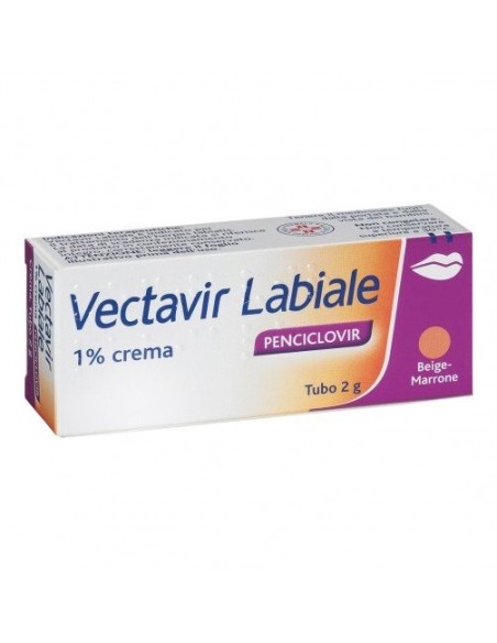 Crema antivirale penciclovir 2 g - trattamento labbra