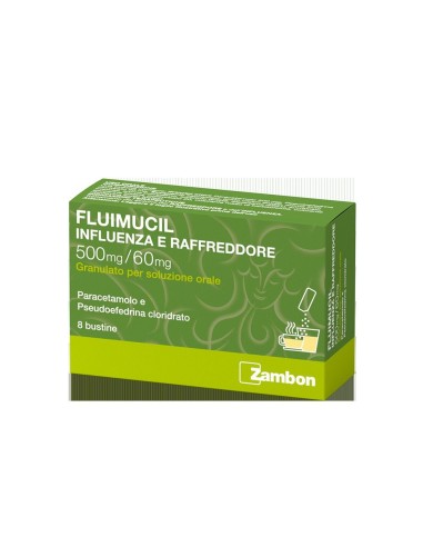 Fluimucil Influenza e Raffreddore 500 mg/60 mg Granulato