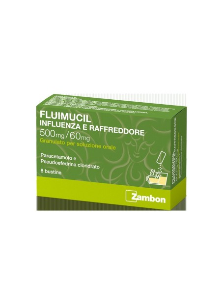 Fluimucil Influenza e Raffreddore 500 mg/60 mg Granulato