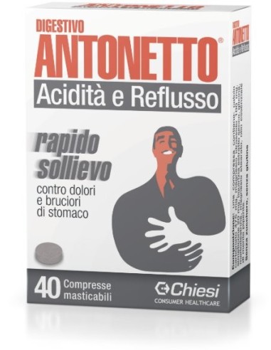 Digestivo Acidita e Reflusso - Integratore 40 Compresse