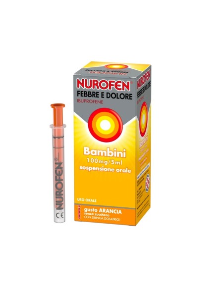 Febbre e Dolore Bambini 100 mg/5 ml Arancia