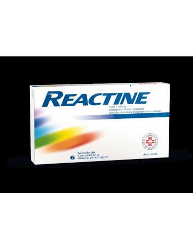 Reactine Allergia Antistaminico Rinite Allergica e Rinorrea 6 Compresse