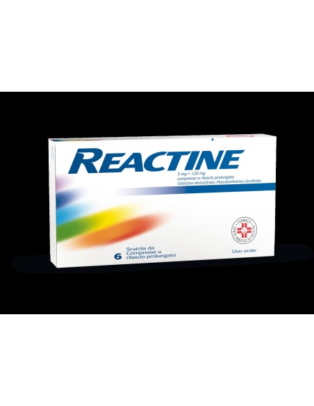 Reactine Allergia Antistaminico Rinite Allergica e Rinorrea 6 Compresse