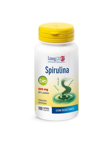 Spirulina Bio 500 mg - Integratore 100 Capsule