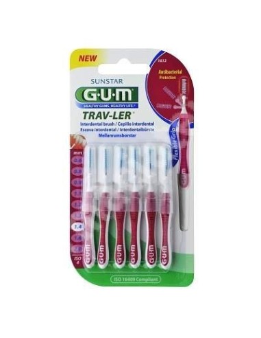 Gum Trav-Ler 1612 Scovolino Interdentale 1.4 mm 6 Pezzi