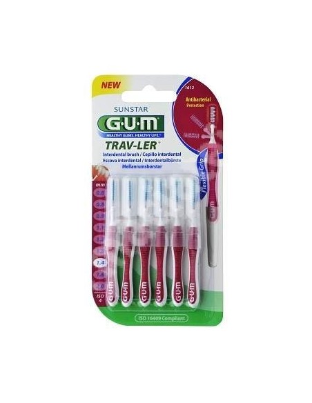 Gum Trav-Ler 1612 Scovolino Interdentale 1.4 mm 6 Pezzi