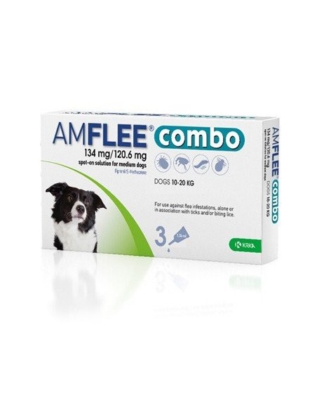 Amflee Combo Cani 10-20 Kg 3 Pipette