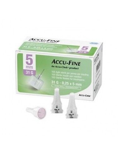 Aghi Penna Insulina 5mm 31G 100 Pezzi