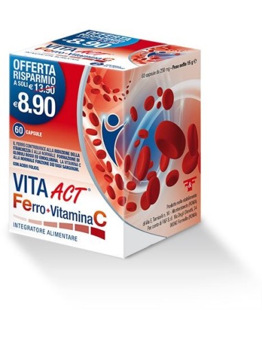Ferro Vitamina C Integratore 60 Capsule