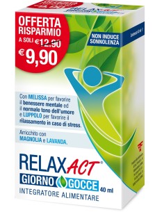 Relax Act Giorno Gocce Integratore - Benessere Giorno