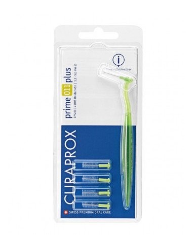 Curaprox Plus CPS Prime 1,1 Verde 5 Scovolini + Manico