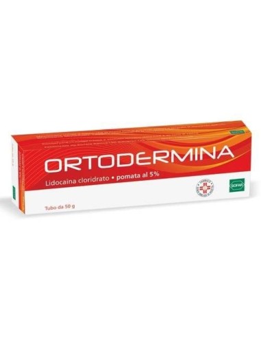 Lidocaina anestetico Ortodermina Crema 5% 50 g
