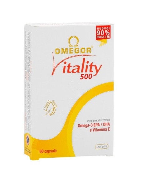 Omegor Vitality 500 Integratore Omega3 EPA DHA 60 Perle
