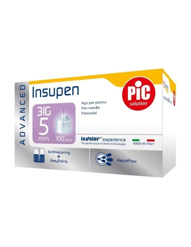 Aghi Penna Insulina 31G 5mm 100 pezzi