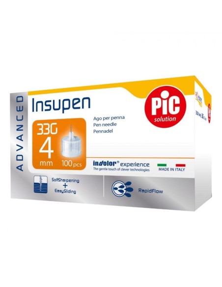Aghi Penna Insulina Pic Insupen Advanced 33G 4mm