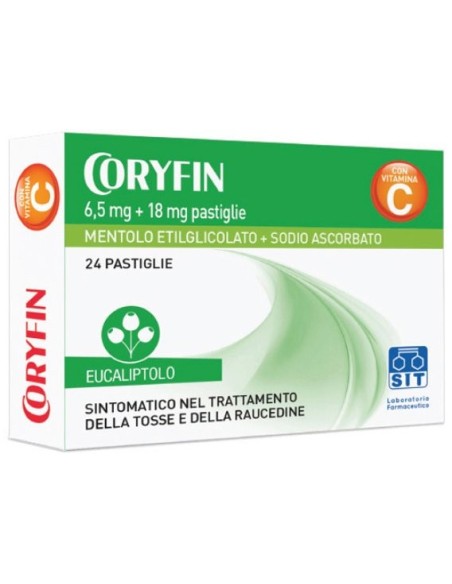 Coryfin C Mentolo 6,5mg + 18mg Tosse 24 Caramelle